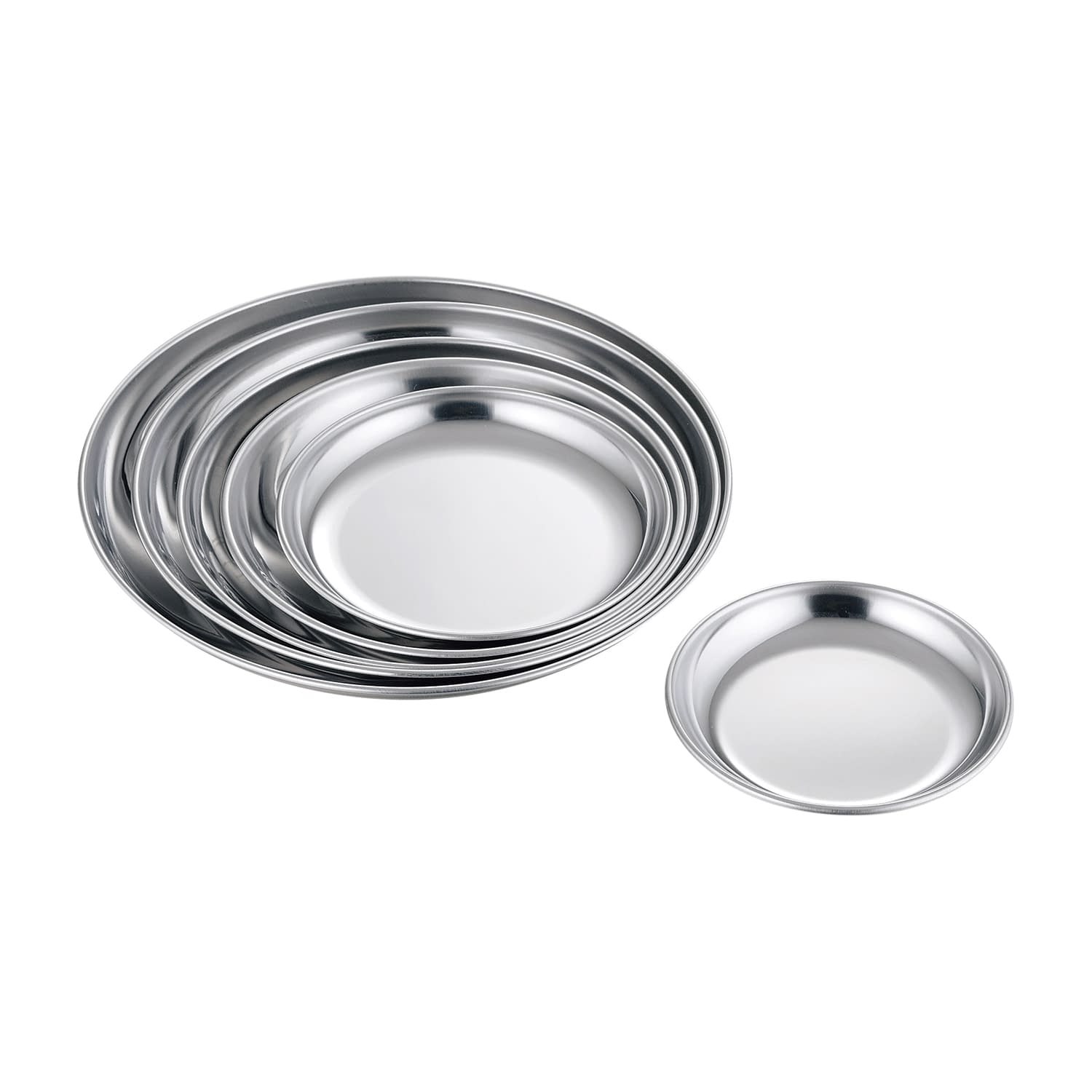 18－0ステンレス丸皿 12cm 25-6674-04 赤川器物製作所 92512(12CM)