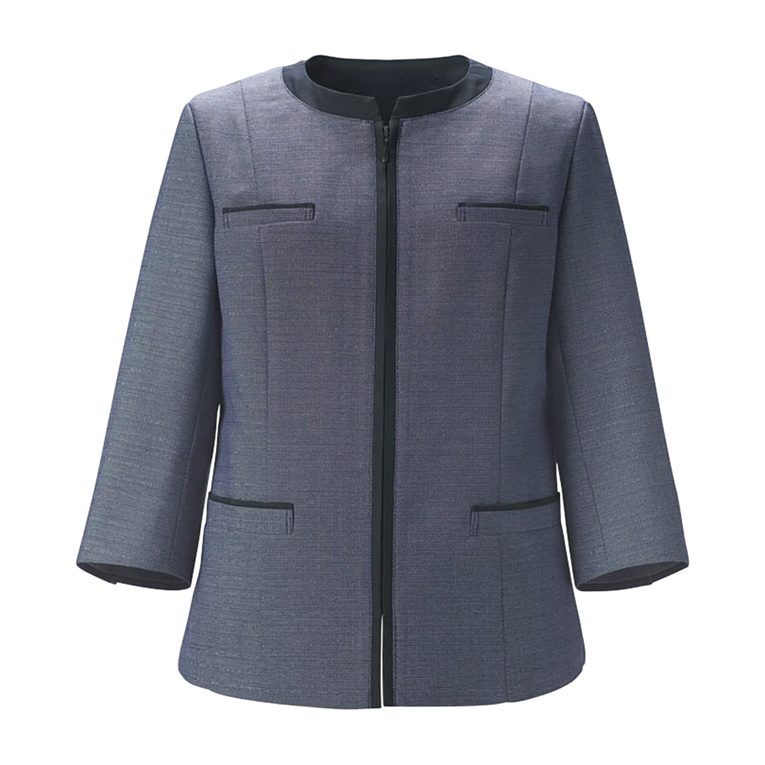 ひんやりライトジャケット 事務服 25-6575-0004 11号 ENJOY ESJ889-2(ネイビー)