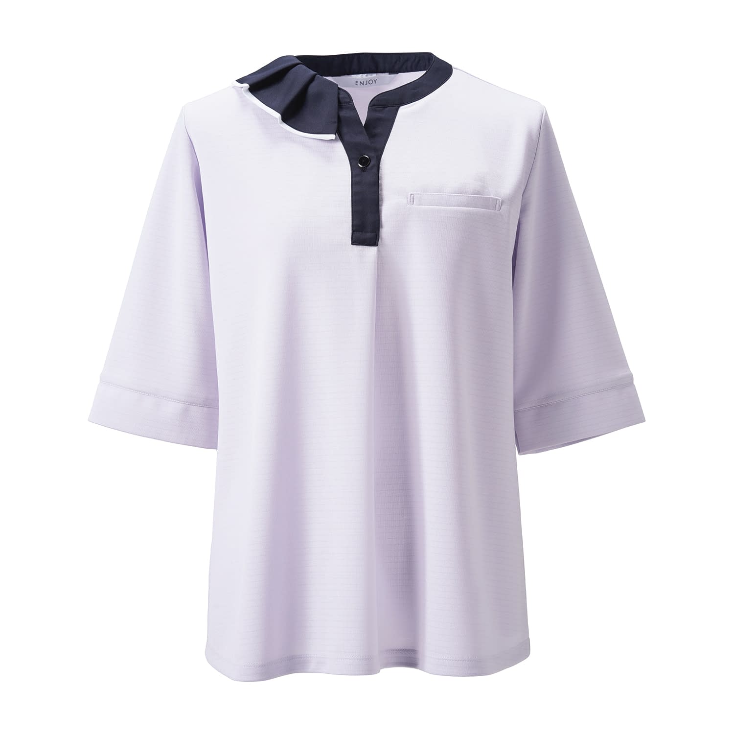 オフィス用ポロシャツ 介護ユニフォーム 25-6536-0101 S ENJOY ESP895-7(ラベンダー)