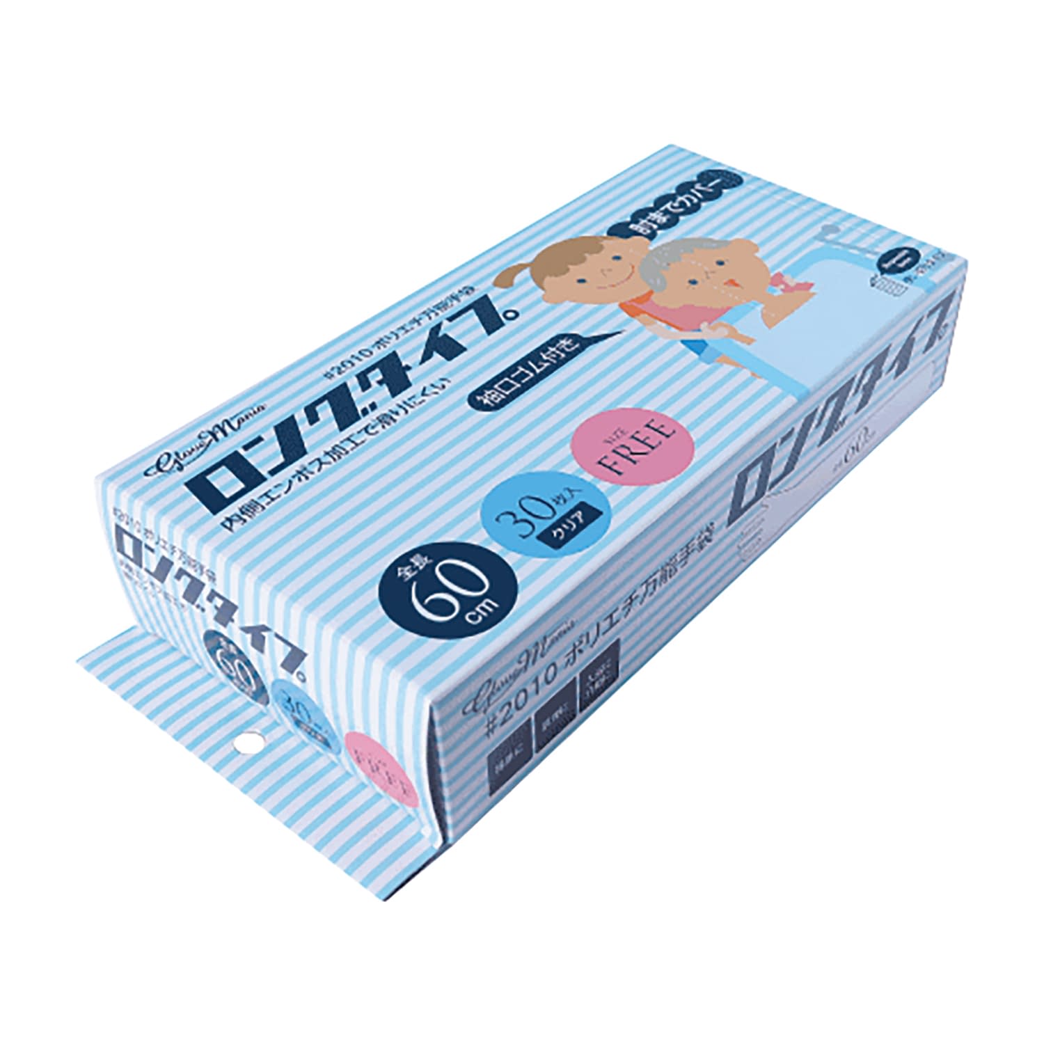 ポリエチ万能手袋(ロングタイプ) 25-6845-00 川西工業 2010(30マイ)クリア