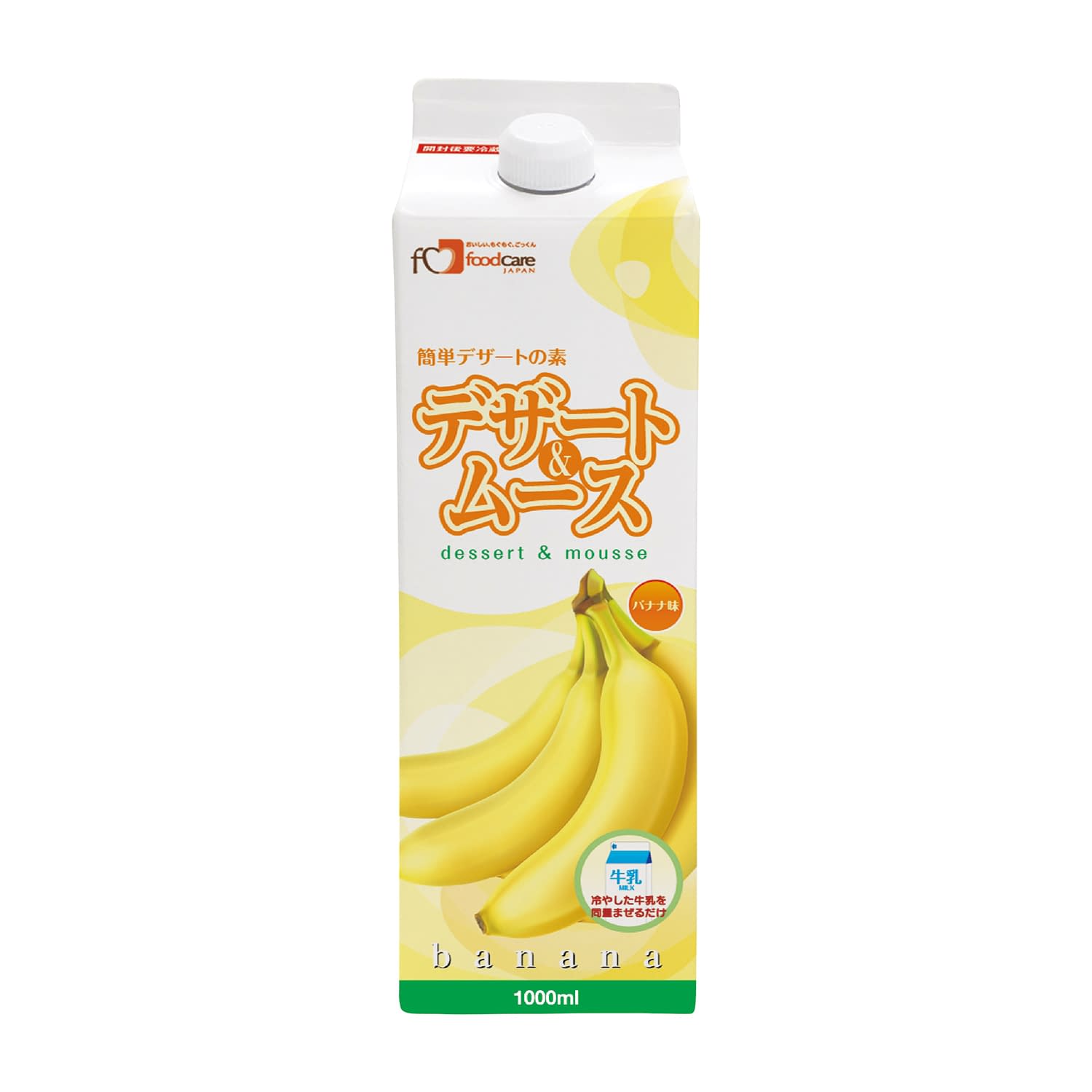 デザート＆ムース(バナナ味) バナナ味 25-6699-03 フードケア 1L(6ホンイリ)