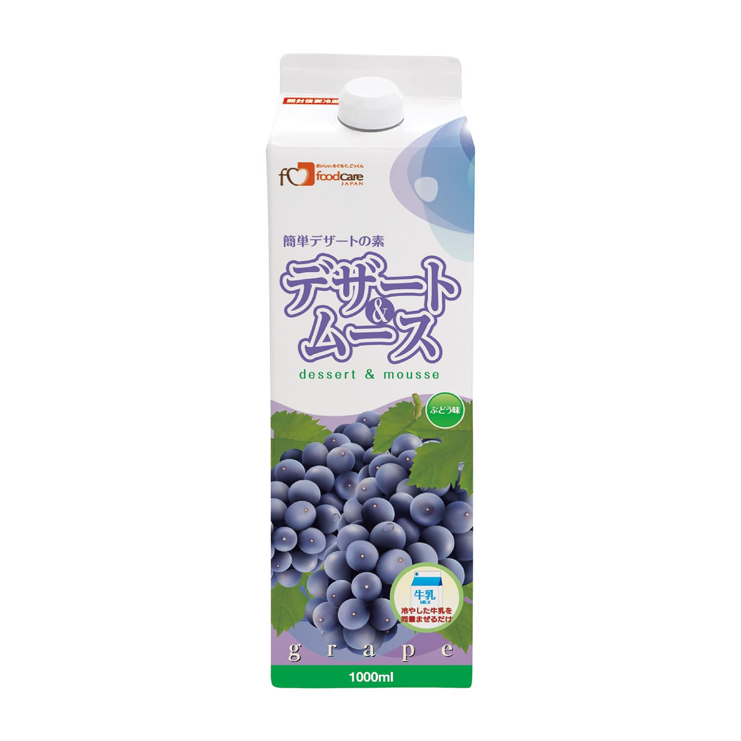 デザート＆ムース(ぶどう味) ぶどう味 25-6699-05 フードケア 1L(6ホンイリ)