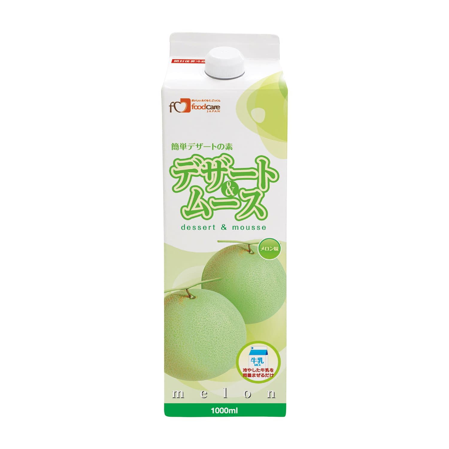 デザート＆ムース(メロン味) メロン味 25-6699-06 フードケア 1L(6ホンイリ)