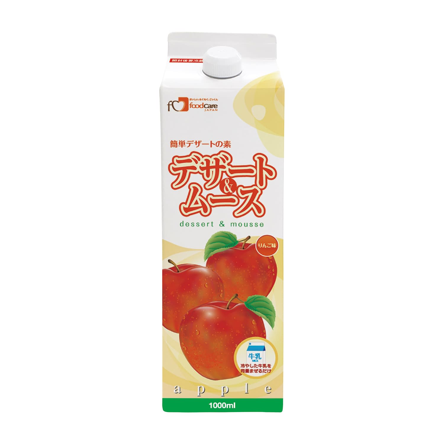 デザート＆ムース(りんご味) りんご味 25-6699-07 フードケア 1L(6ホンイリ)