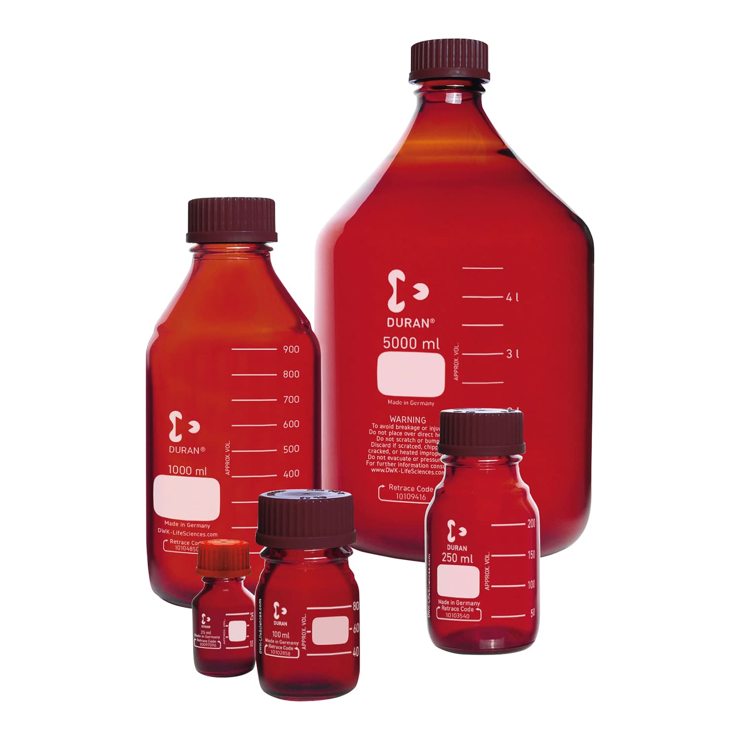 耐熱ねじ口びん 茶褐色(赤キャップ付 25-5527-04 SCHOTT 250ML(10ホン)アカキャップツキ