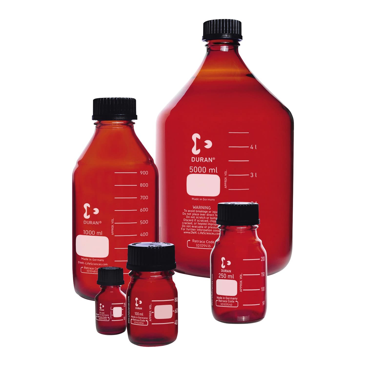 耐熱ねじ口びん 茶褐色(黒キャップ付 25-5525-02 SCHOTT 250ML(10ホン)クロキャップツキ