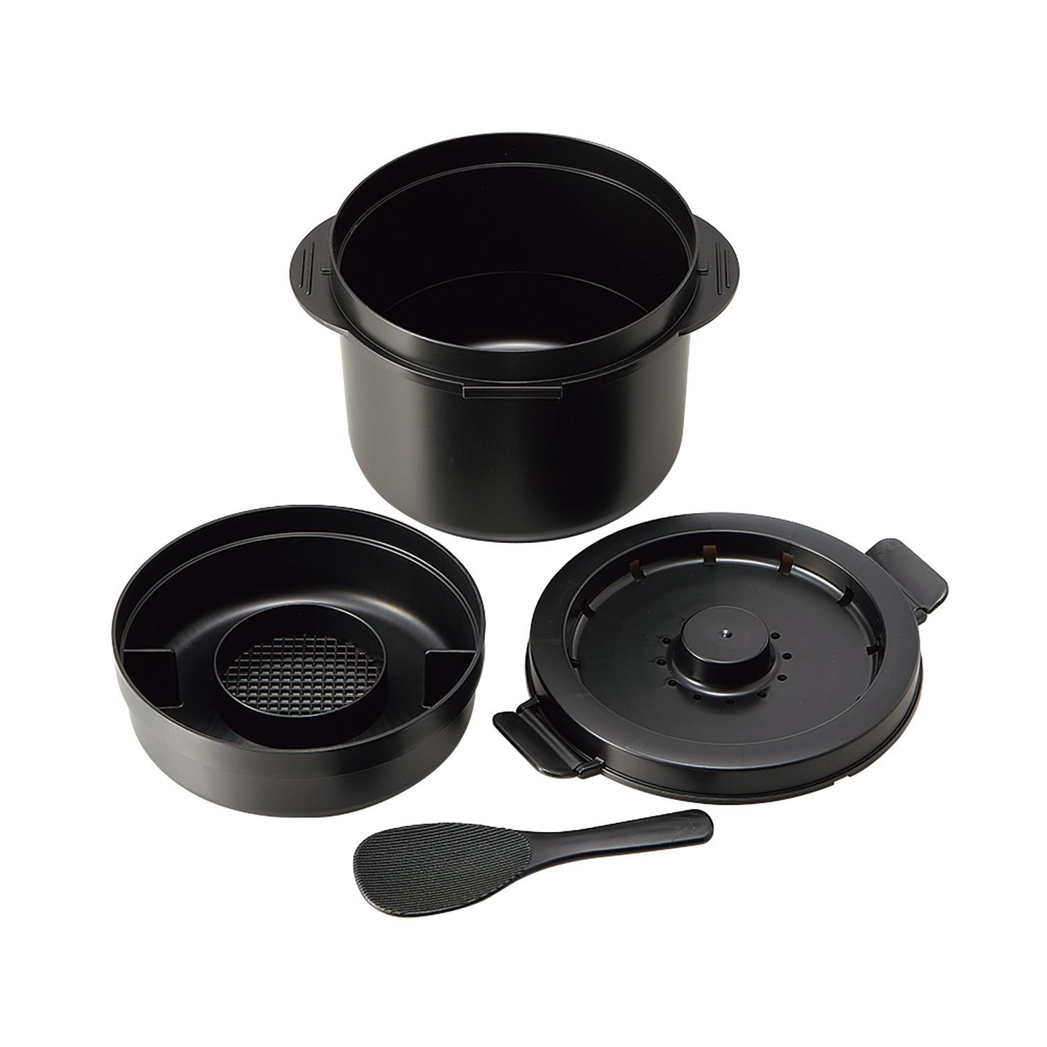 糖質カットご飯メーカー 2合 25-7338-01 スケーター UDG2N(ブラック)2ゴウ