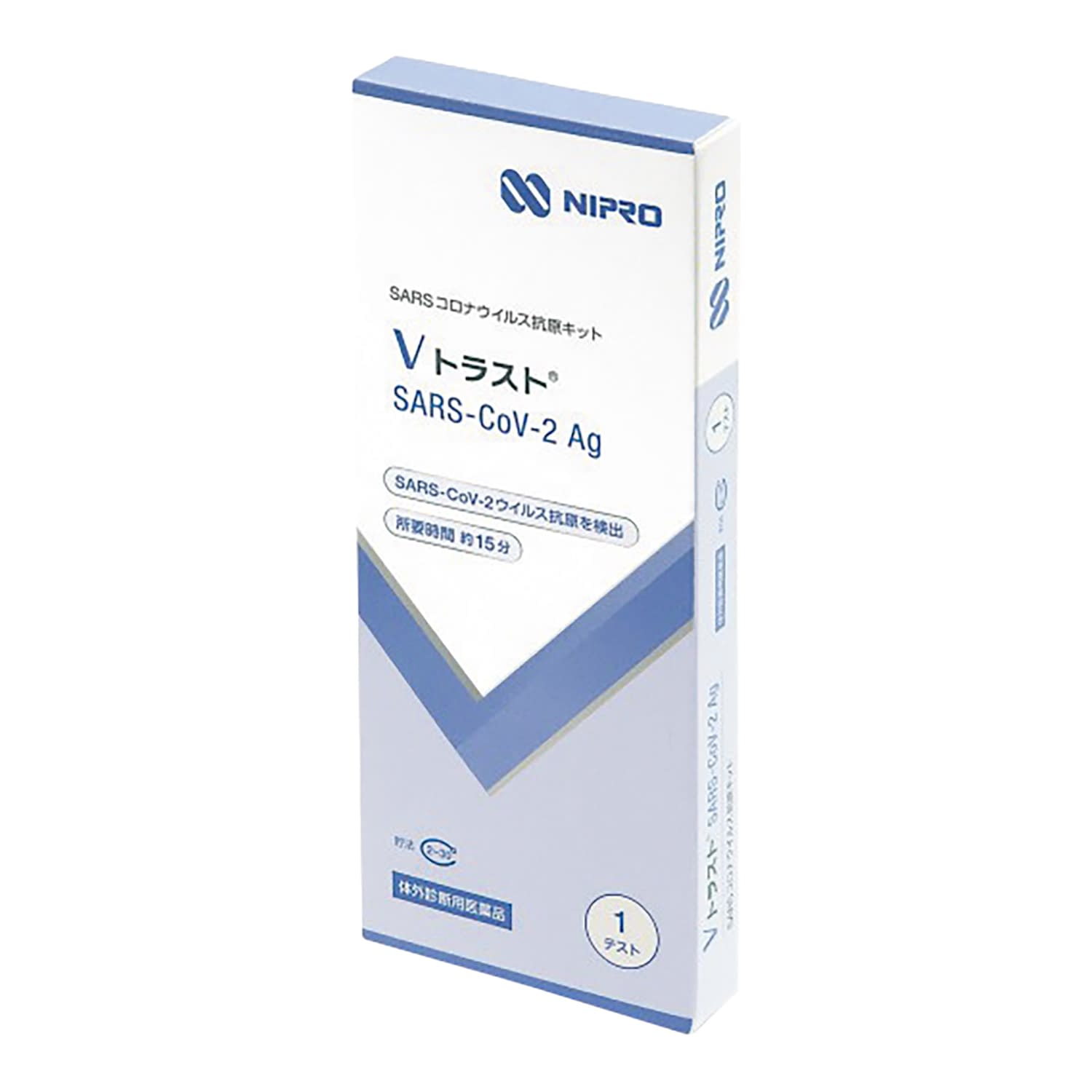 Vトラスト(体外診断薬) 1テスト コロナウイルス抗原キット 25-6012-00 ニプロ 14-203(1テストイリ)