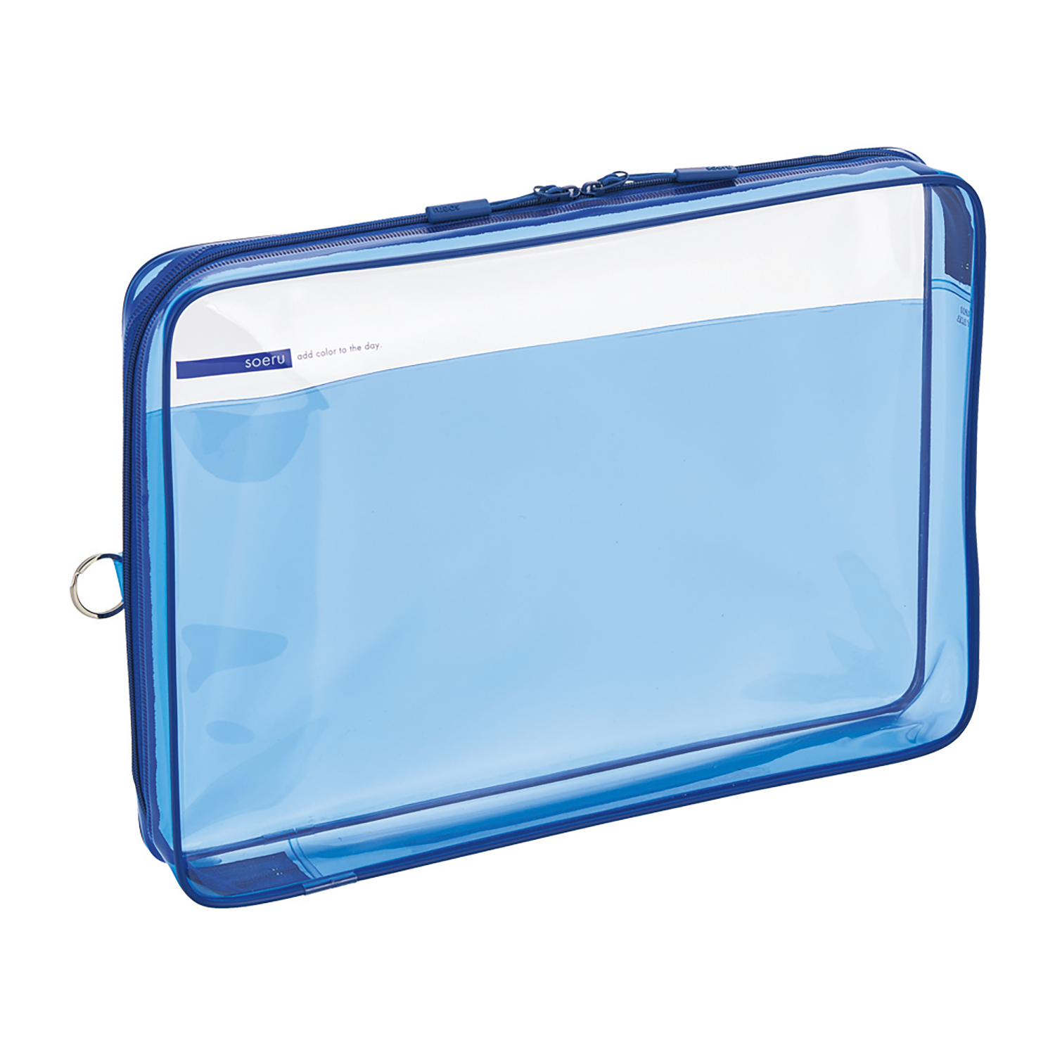 クリヤーボックスケースA5 A4 看護バッグ 25-5118-01 LIHITLAB． F8201-11(インディゴブルー