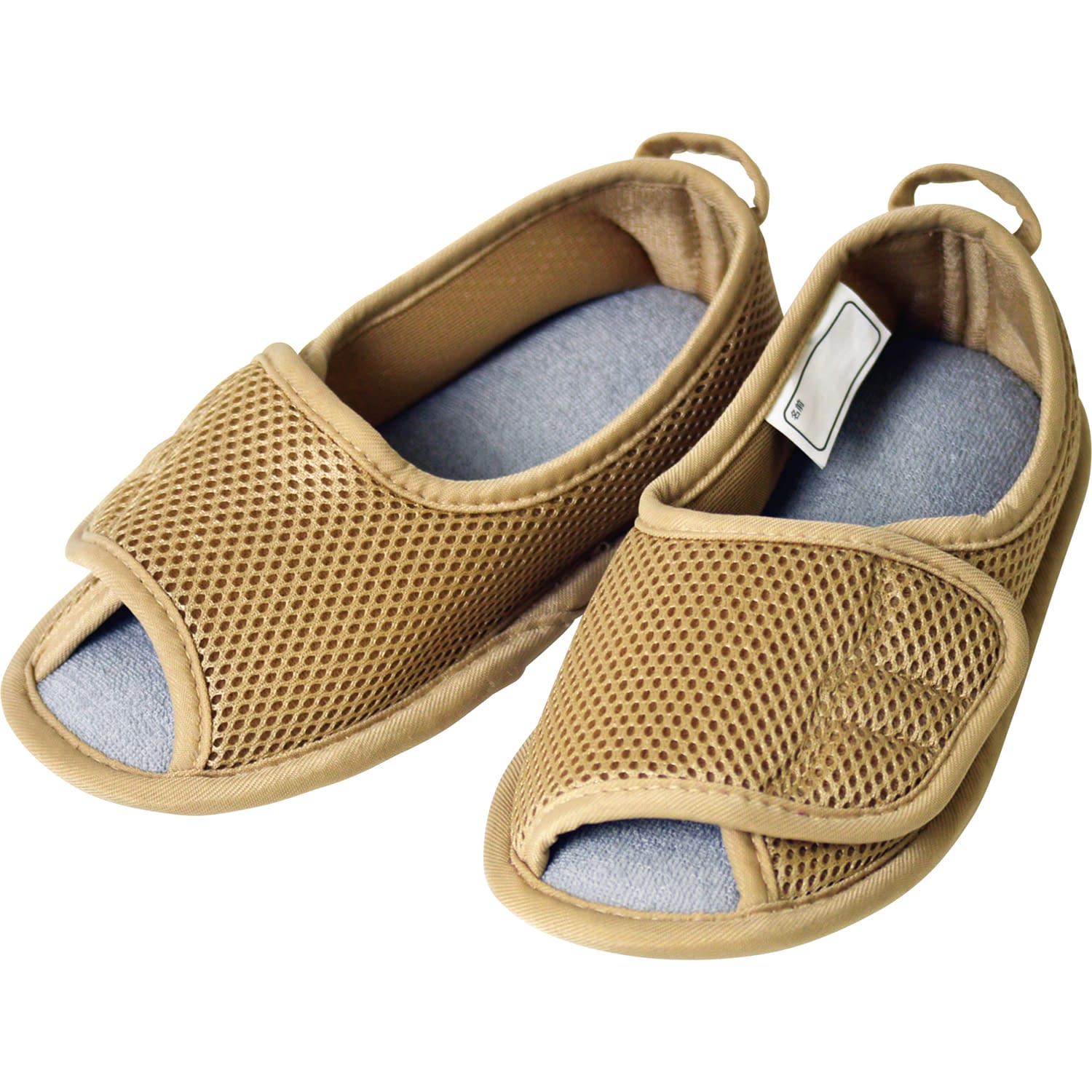 ささえルームシューズ(つま先開き) つま先開きタイプ 25-5753-02 ひまわり B00303(LL)ベージュ