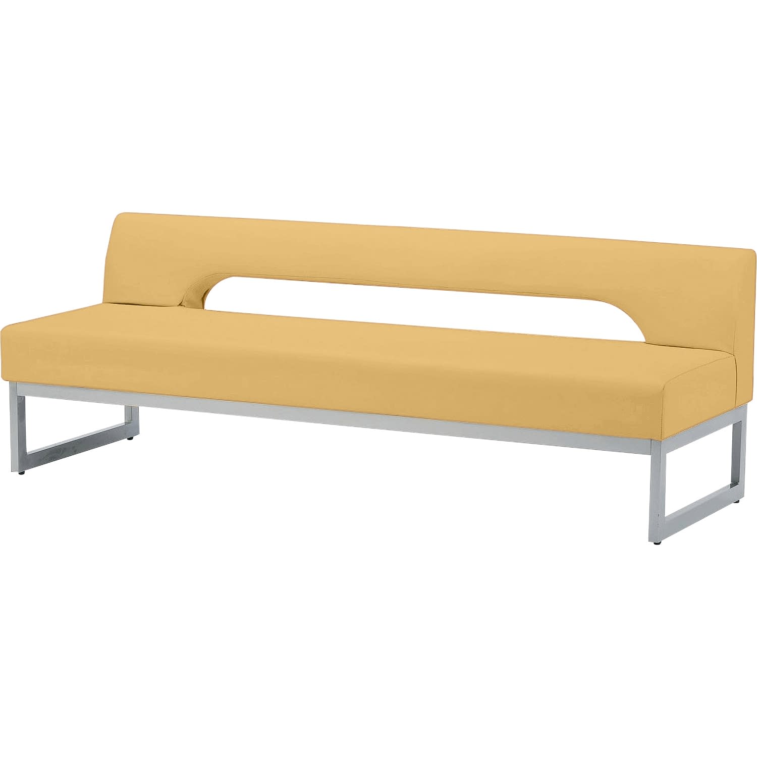 ロビーチェア 25-7368-0307 マスタードイエロー ニシキ工業 RD-18(1800X620X620)