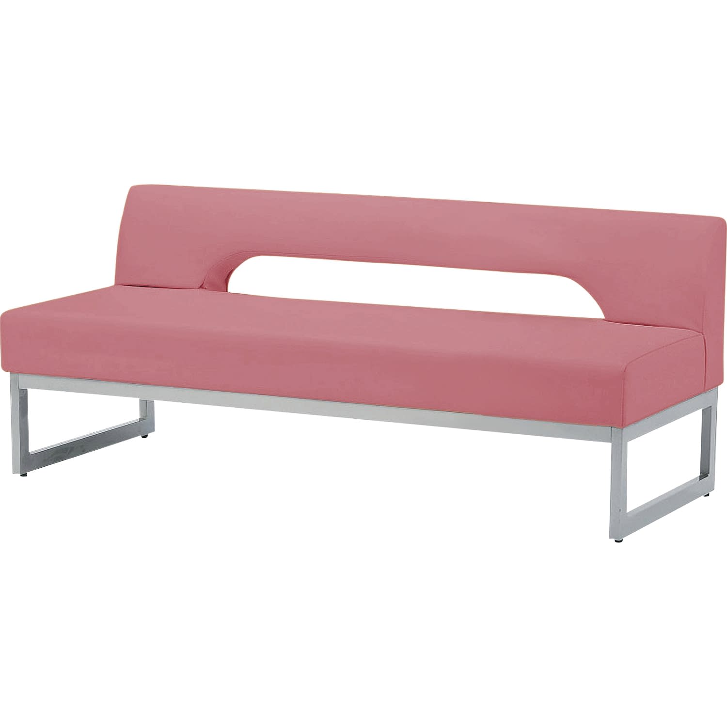 ロビーチェア 25-7368-0202 コーラルピンク ニシキ工業 RD-15(1500X620X620)