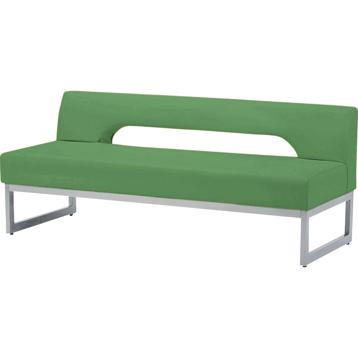 ロビーチェア 25-7368-0205 カーキグリーン ニシキ工業 RD-15(1500X620X620)