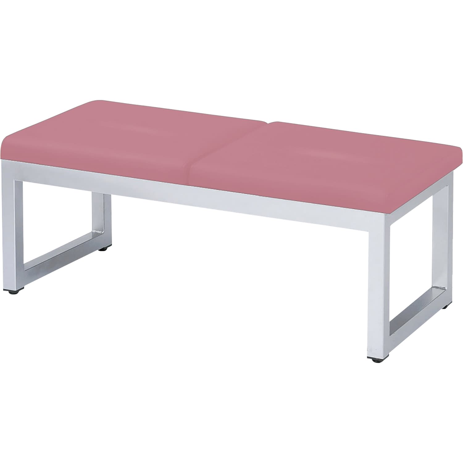 ロビーチェアー 25-7368-0002 コーラルピンク ニシキ工業 RF-12(1200X480X400)