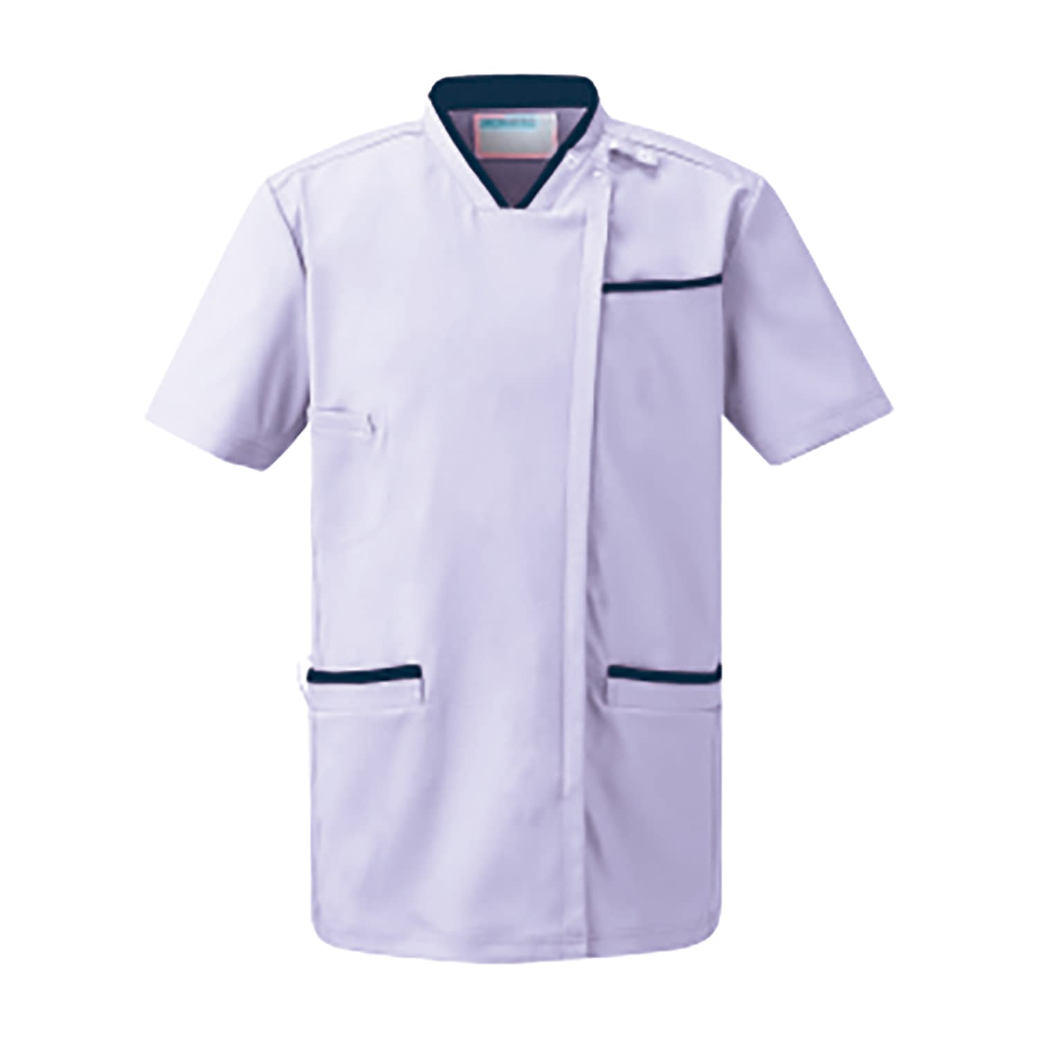 スクラブジャケット半袖(男女兼用) 25-6589-0402 S バロネス KZN705-47(パープルネイビ