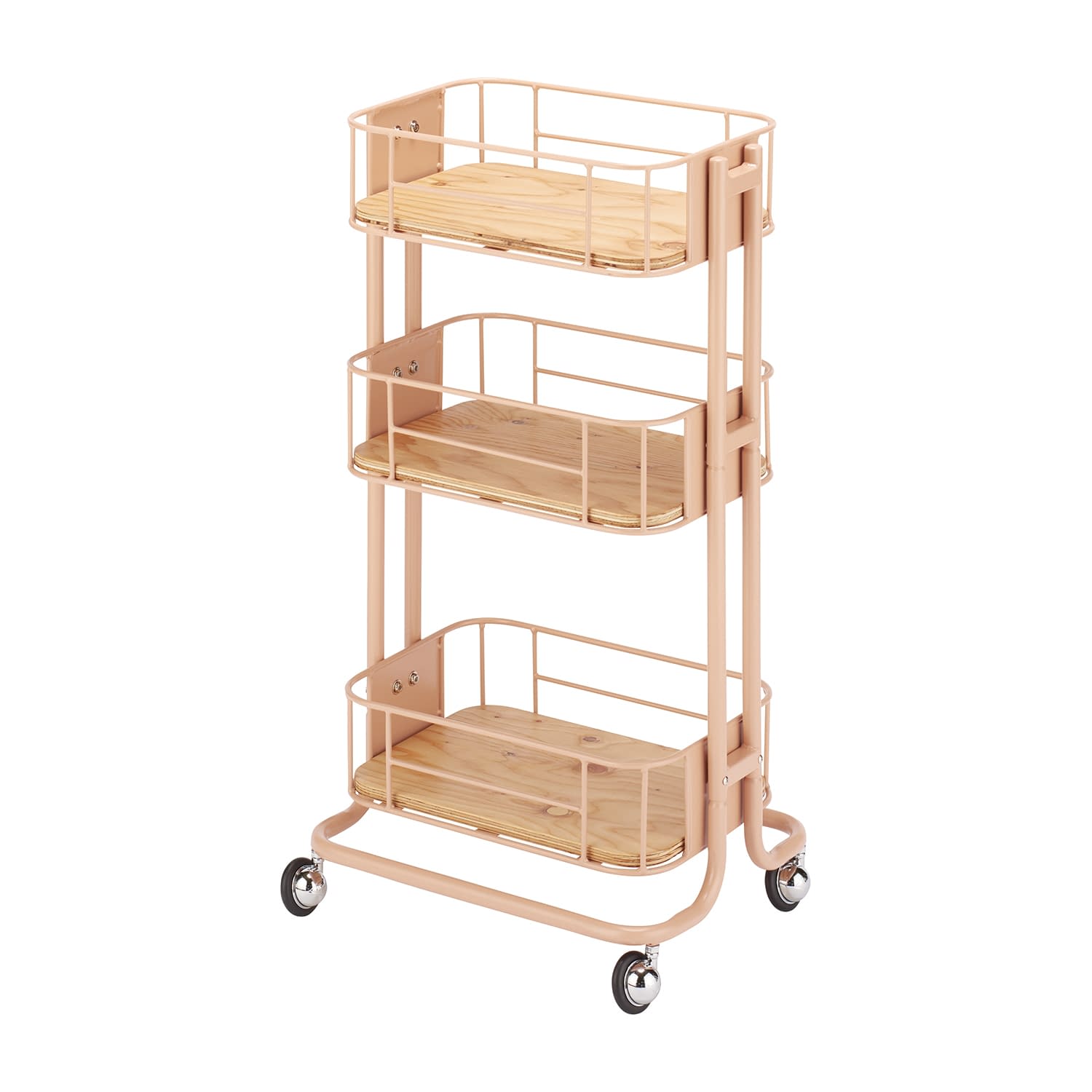 アプリワゴン(ストッカータイプ) 回診車 25-5851-04 アプリワゴン 025(ベージュピンク)