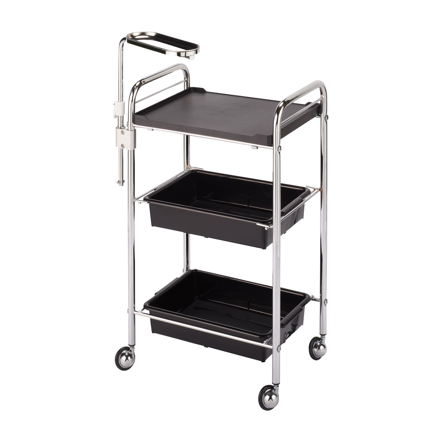 アプリワゴン(トレーアーム付タイプ) 回診車 25-5848-01 アプリワゴン 026(ブラック)