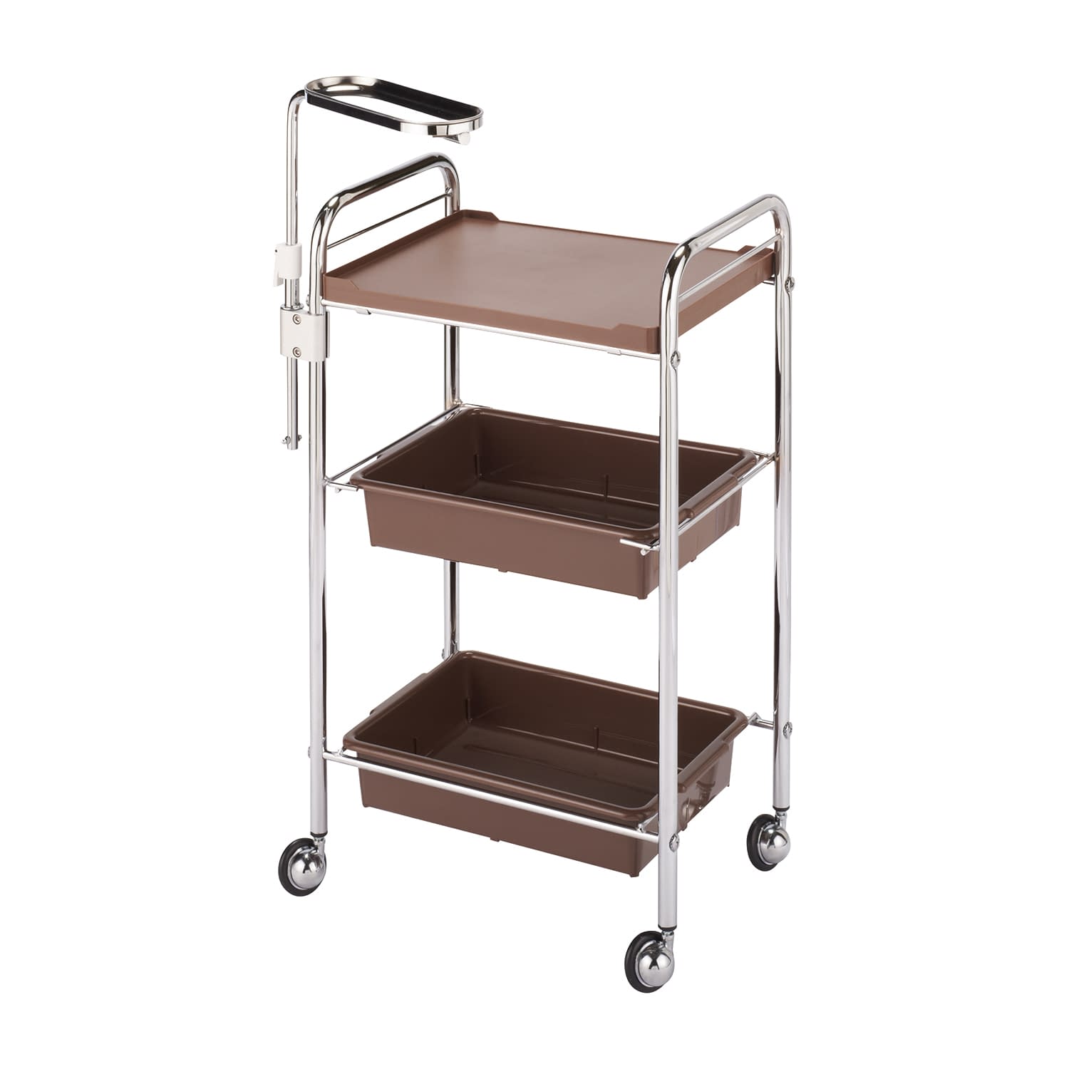 アプリワゴン(トレーアーム付タイプ) 回診車 25-5848-02 アプリワゴン 026(ブラウン)