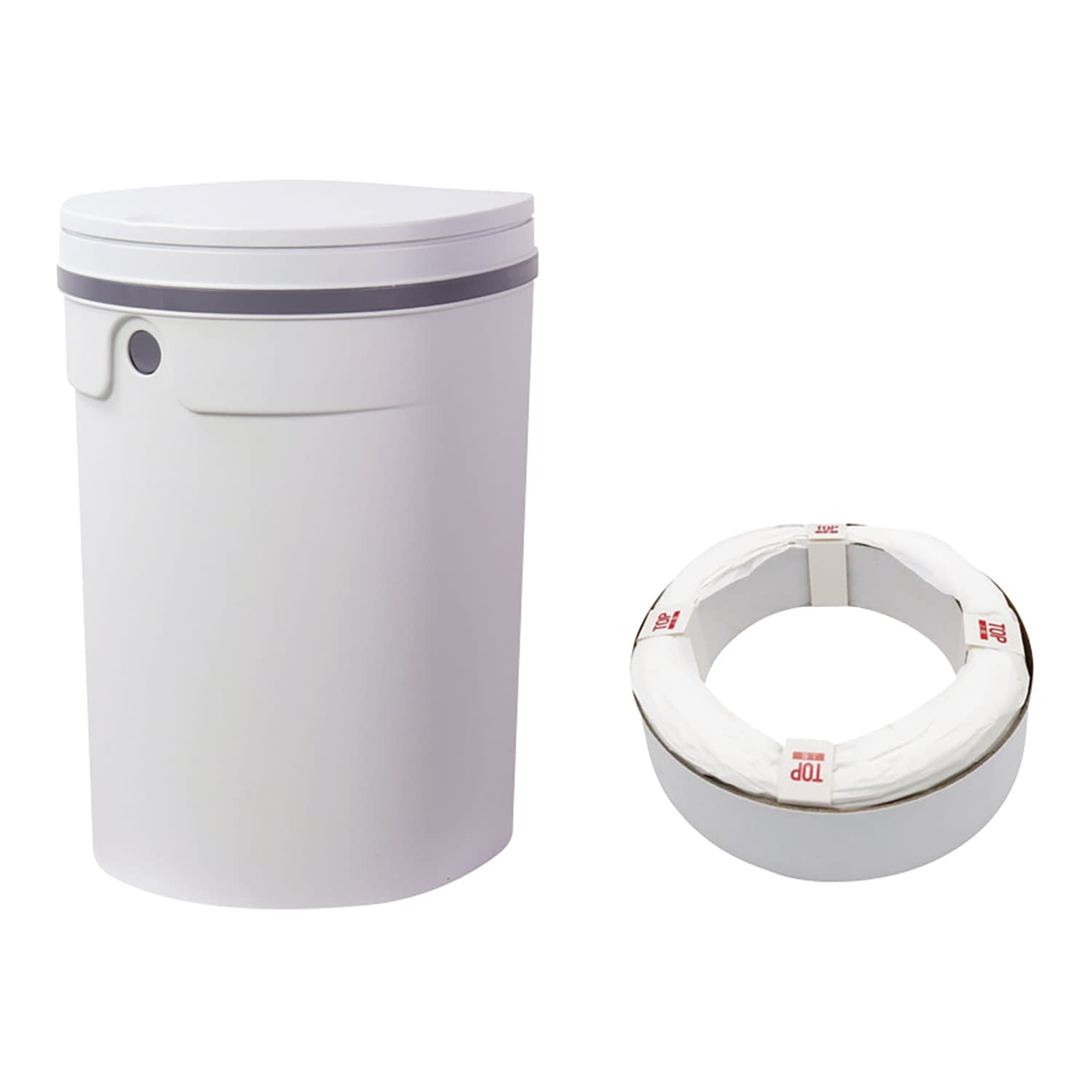 デオペール(おむつ処理ポット)12L ミニ 25-7269-02 V&A JT7554(ライトグレー)