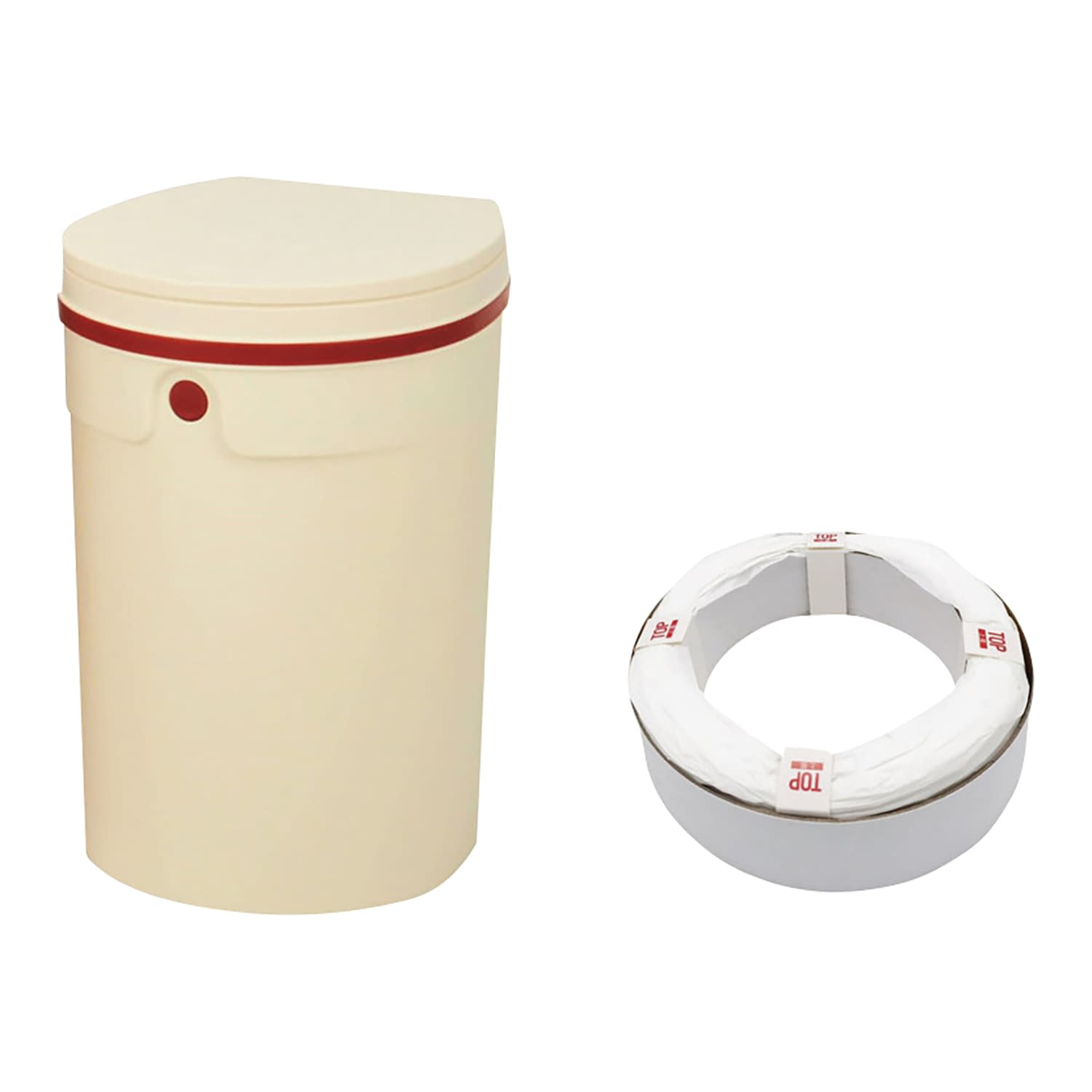 デオペール(おむつ処理ポット)12L ミニ 25-7269-03 V&A JT7555(アイボリー)