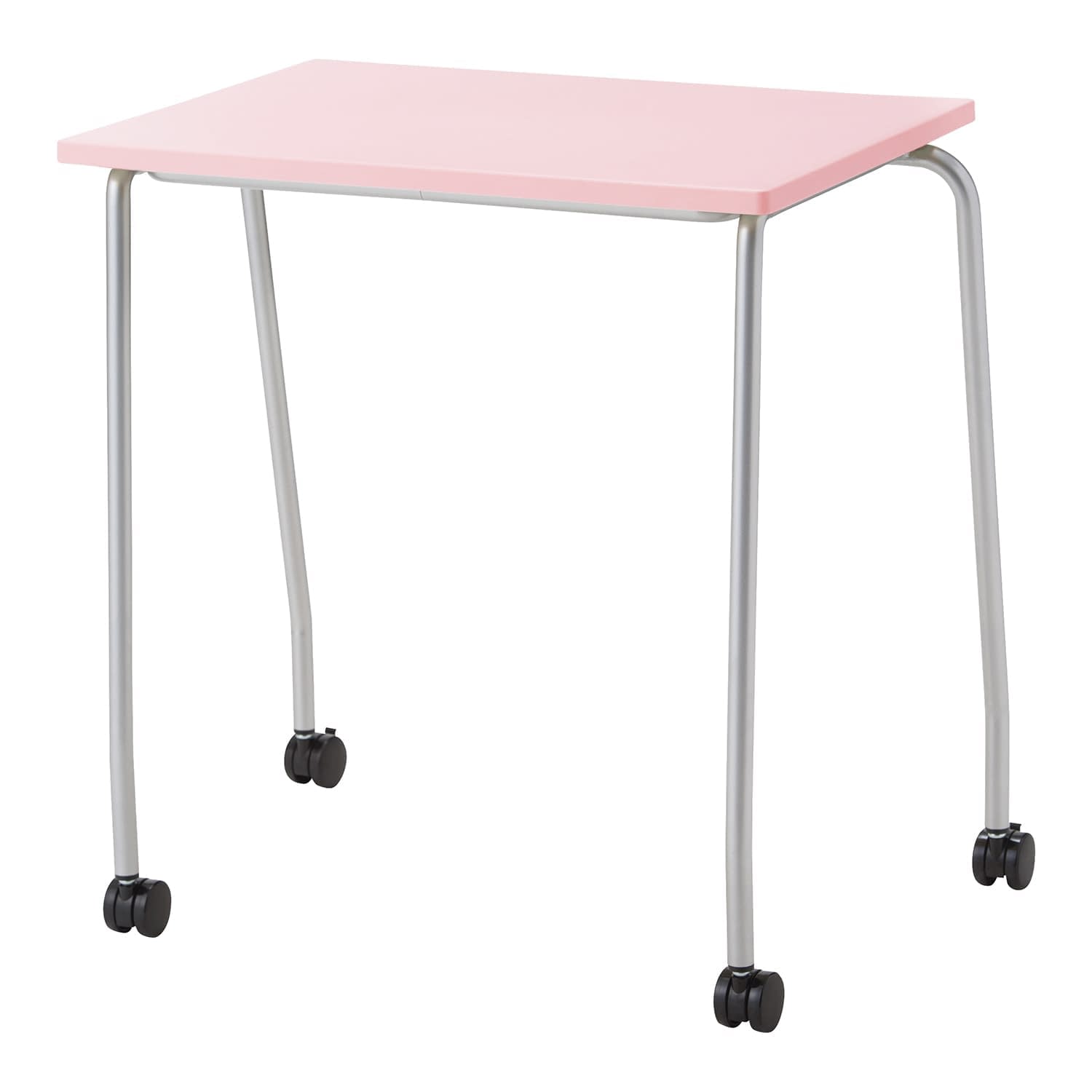 樹脂天板パーソナルテーブル(キャスタ 25-5139-04 ノーリツイス TT-16K-PK(ピンク)