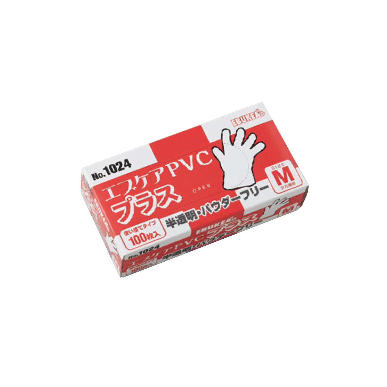 エブケアPVCプラス パウダーフリー 25-6812-0002 M エブノ