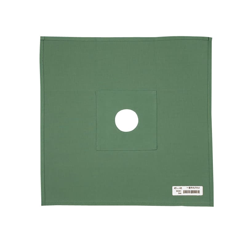 一重四角巾(丸穴9) 19-4150-06 ナガイレーベン AD-90302(グリーン)599