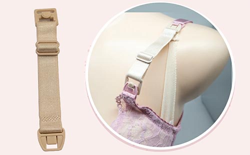 2Way搾乳機『らくらくCoCo』構成品：ブラジャー調整バックルの使い方