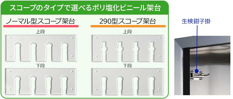 生検鉗子掛け・架台2タイプ